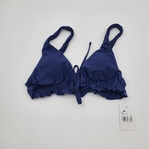 Sea Angel Navy Ruffle Bikini Top Size M
